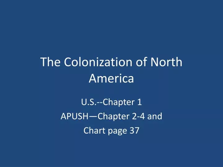 the colonization of north america