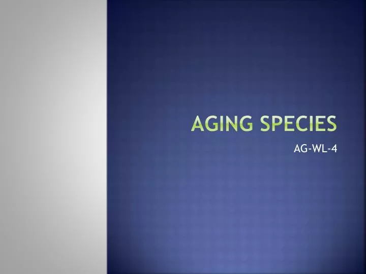 aging species