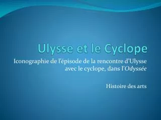 ulysse et le cyclope