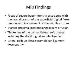 MRI Findings