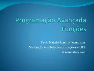 programa o avan ada fun es