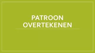 patroon overtekenen