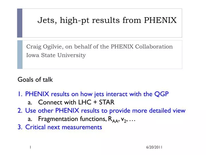 jets high pt results from phenix