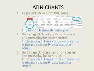 LATIN CHANTS