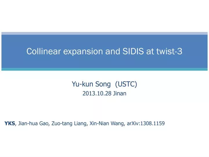 collinear expansion and sidis at twist 3