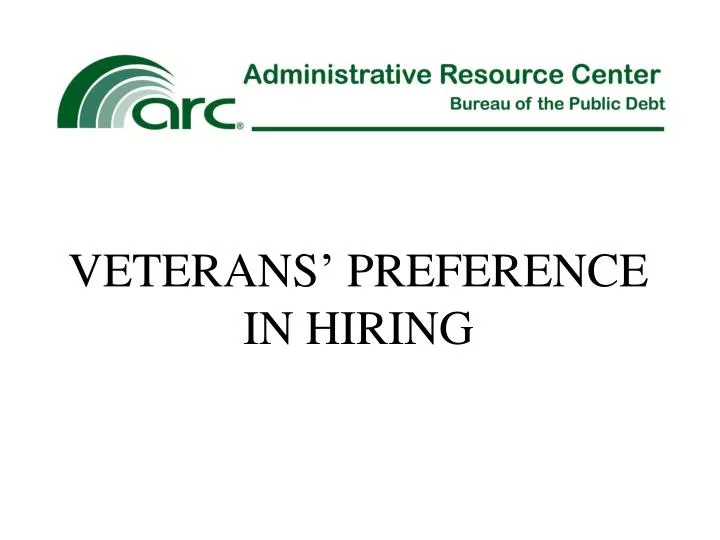 veterans preference in hiring