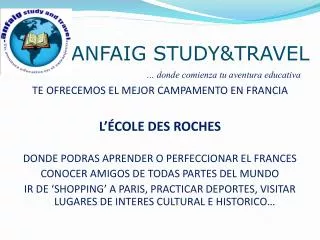 anfaig study travel