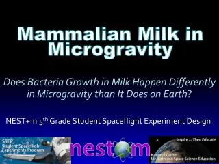 Does Bacteria Growth in Milk Happen Differently in Microgravity than It Does on Earth ?