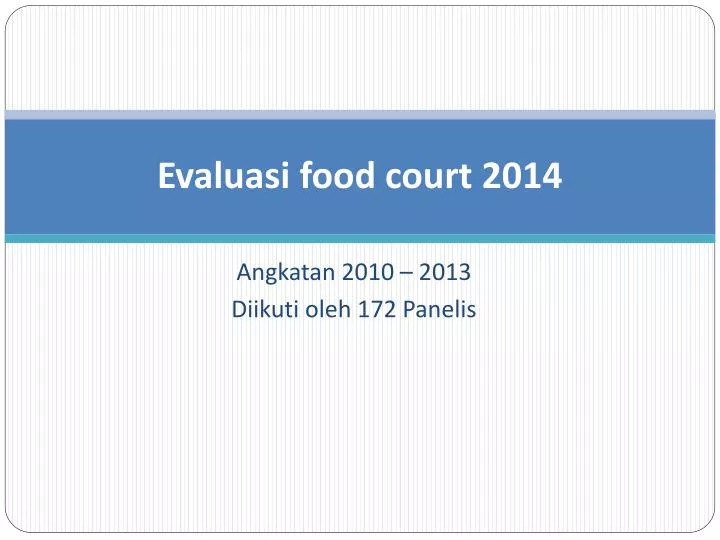 evaluasi food court 2014