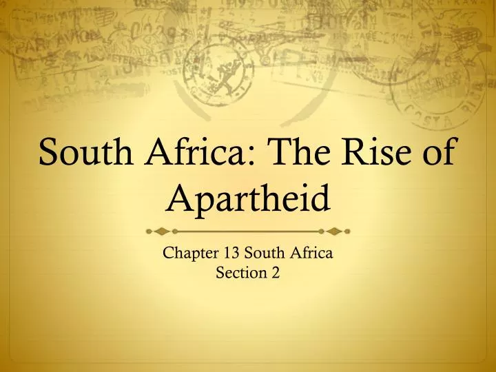 south africa the rise of apartheid