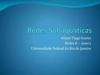 Redes Subaquáticas