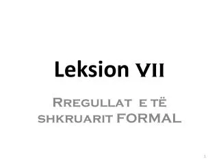 Leksion vii