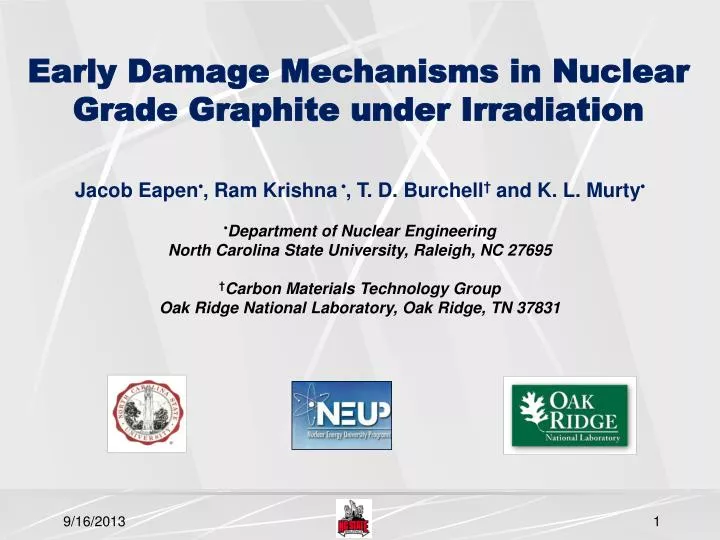 early damage mechanisms in nuclear grade graphite under irradiation