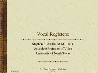 Vocal Registers: