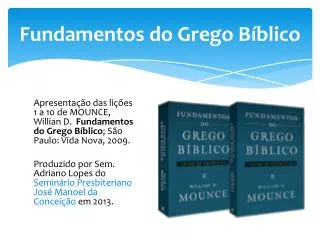 fundamentos do grego b blico