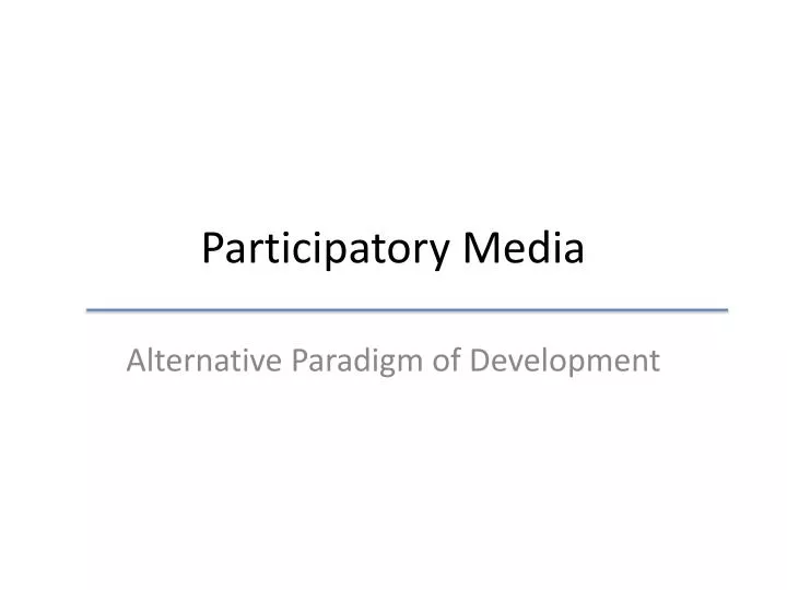 participatory media