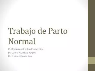 trabajo de parto normal