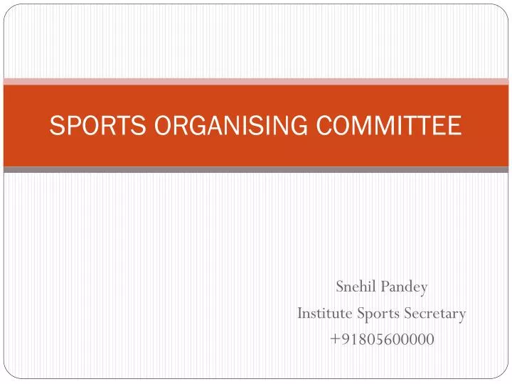 sports organising committee