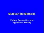 Multivariate Methods - slide 1