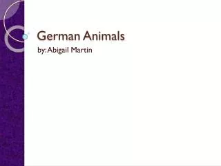 German Animals