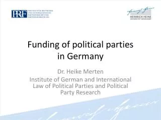 Funding of political parties in Germany
