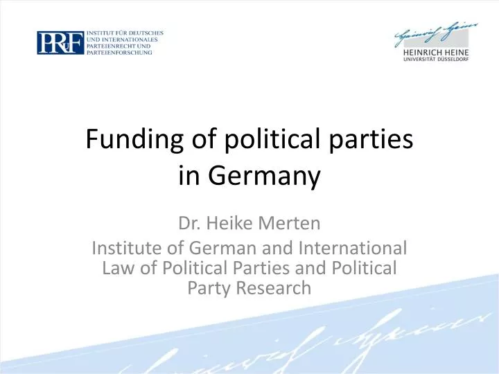 funding of political parties in germany