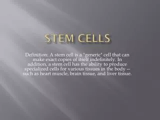 STEM CELLS