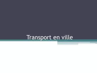 transport en ville
