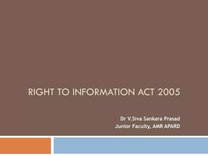 right to information act 2005