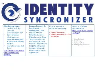 Identity Syncronizer : Not Just an Active Directory Synchronization Tool