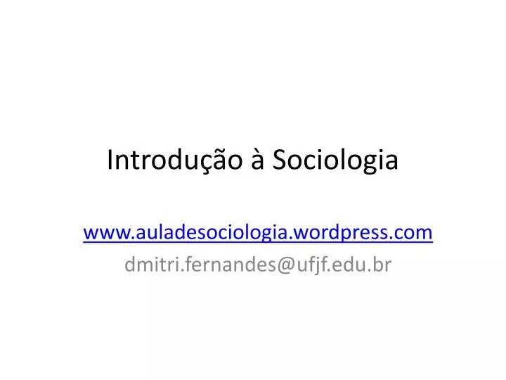 introdu o sociologia