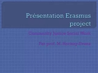 pr sentation erasmus project