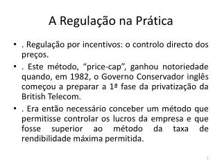 a regula o na pr tica