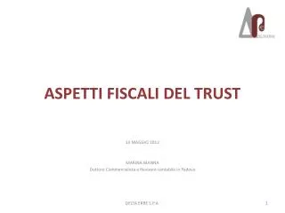 aspetti fiscali del trust