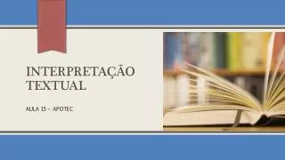 interpreta o textual