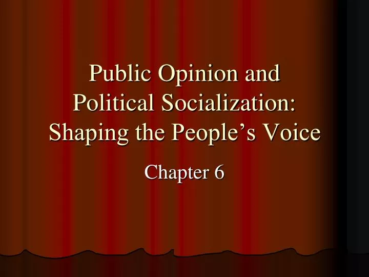 public opinion and political socialization shaping the people s voice