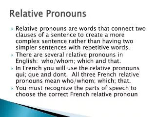 Relative Pronouns