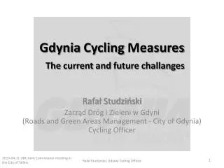 Gdynia Cycling Measures The current and future challanges