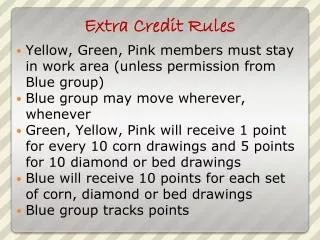 Extra Credit Rules