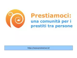 Prestiamoci: una comunità per i prestiti tra persone