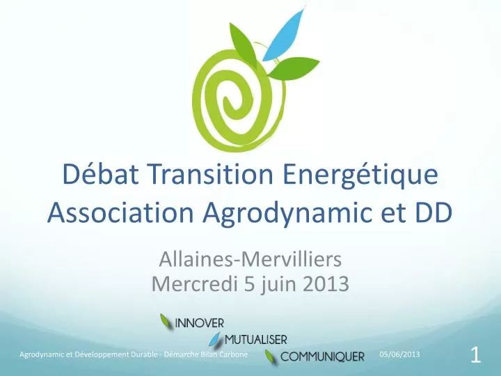 d bat transition energ tique association agrodynamic et dd