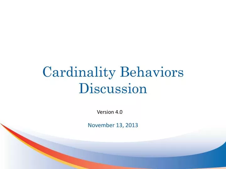 cardinality behaviors discussion