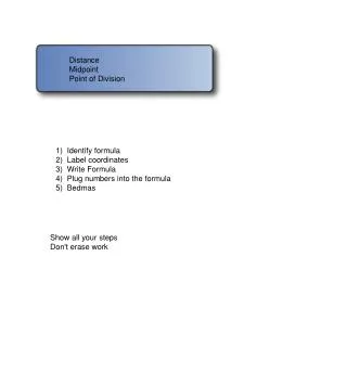 Distance Midpoint Point of Division