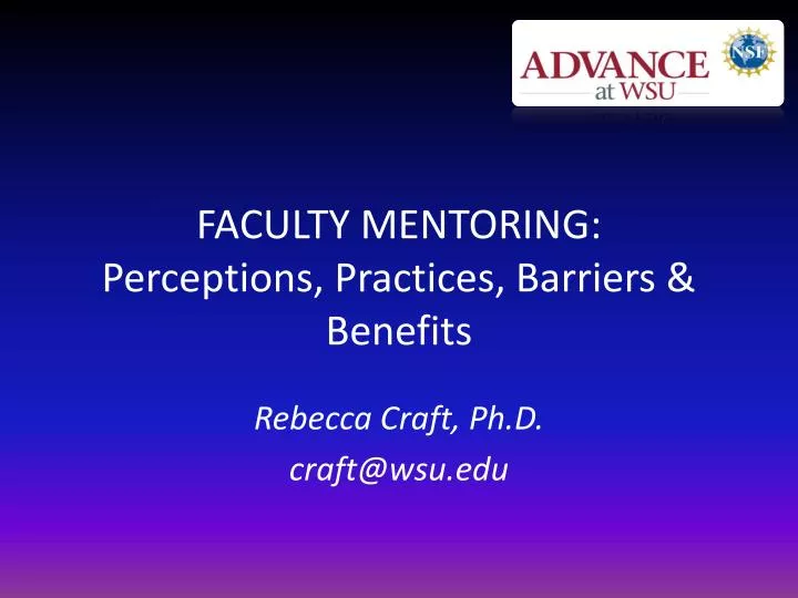faculty mentoring perceptions practices barriers benefits
