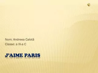 nom andreea calot classe a ix a c