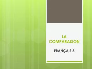 la comparaison