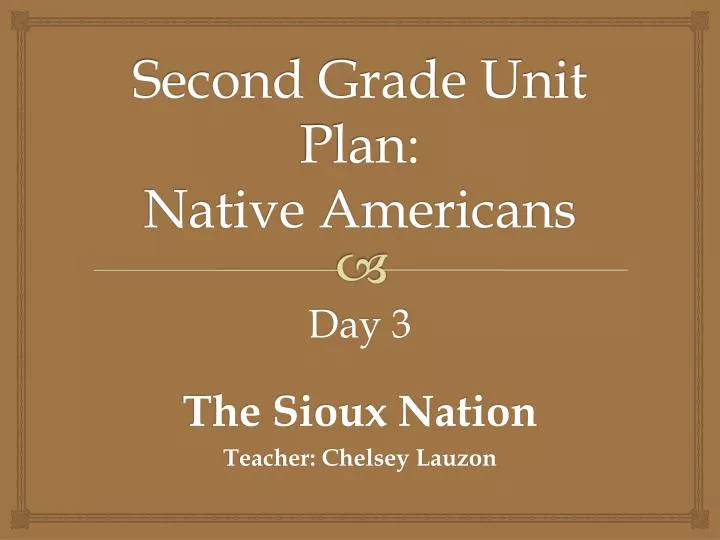 second grade unit plan native americans