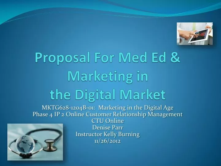 proposal for med ed marketing in the digital market