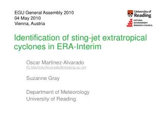Identification of sting-jet extratropical cyclones in ERA-Interim