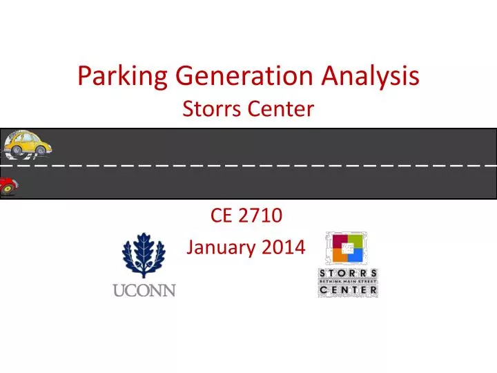 parking generation analysis storrs center